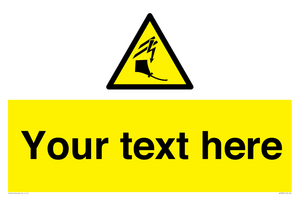 Custom warning kite flying near powerlines